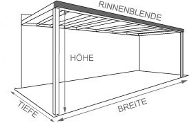 Maße Überdachung