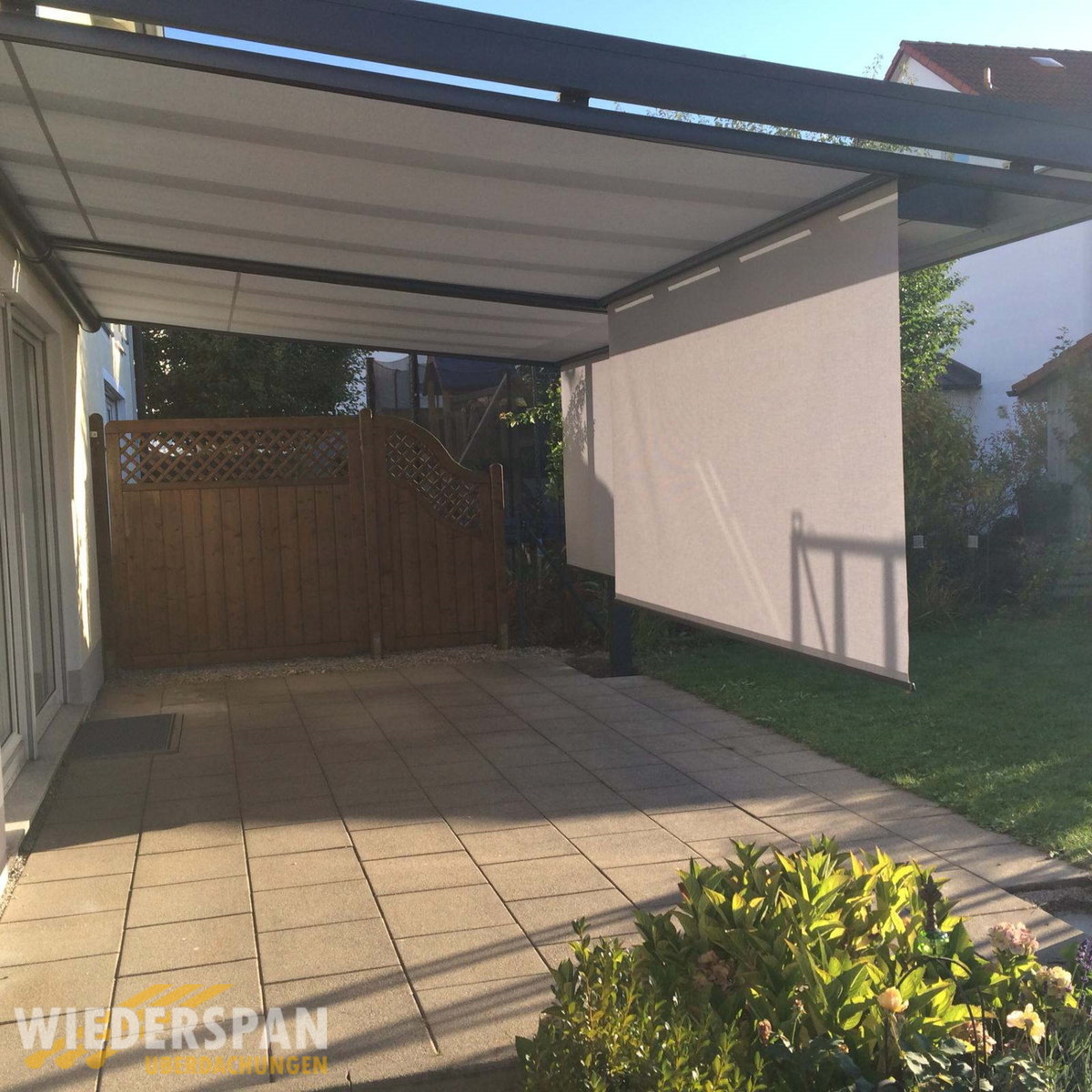 Terrassenüberdachung, Unterglasmarkisen mit Schattenplus, 6 x 3,60 m, Mindelheim