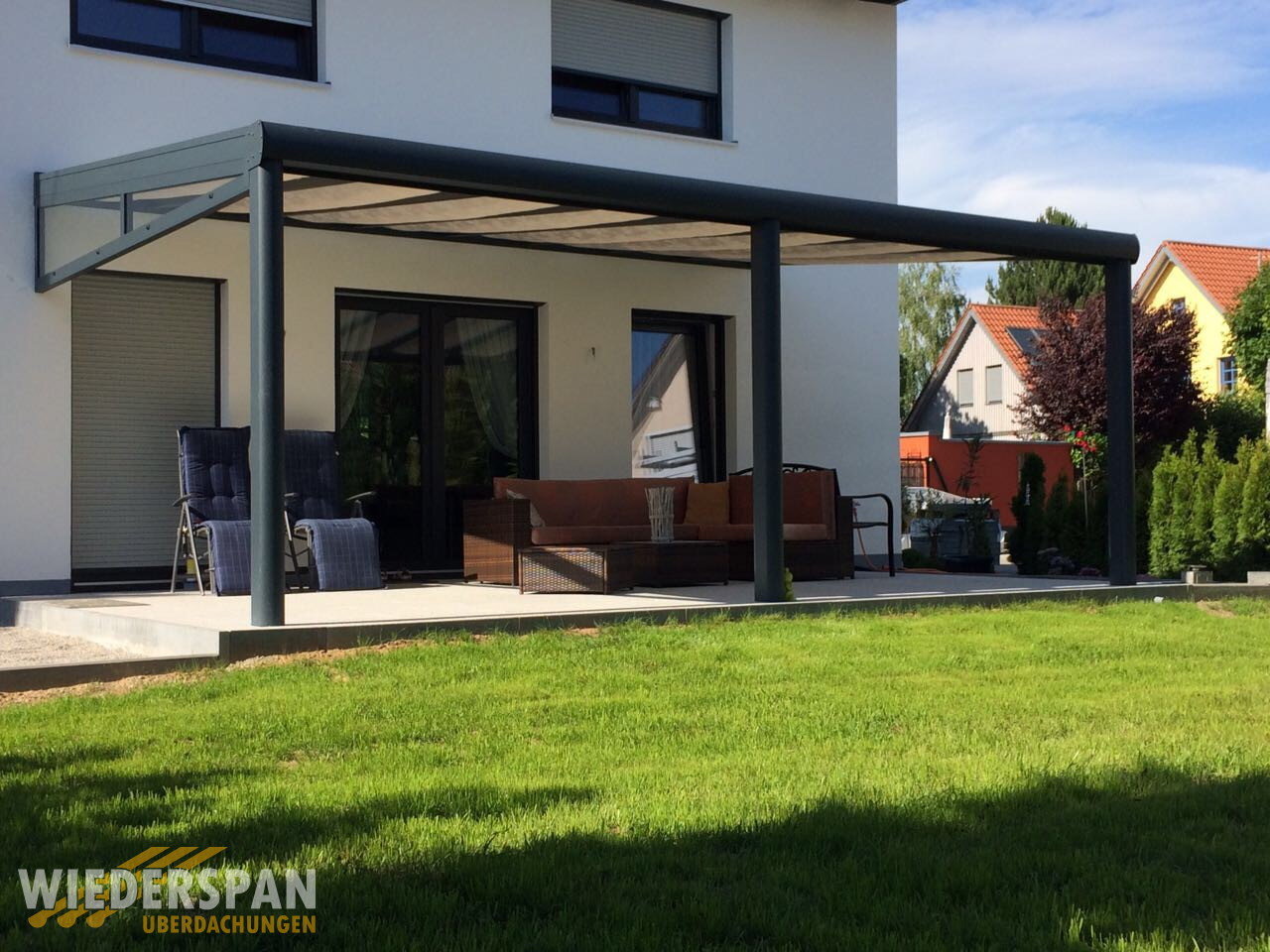 Terrassenüberdachung WD200 6 x 3,5 m mit Beschattung, Meitingen