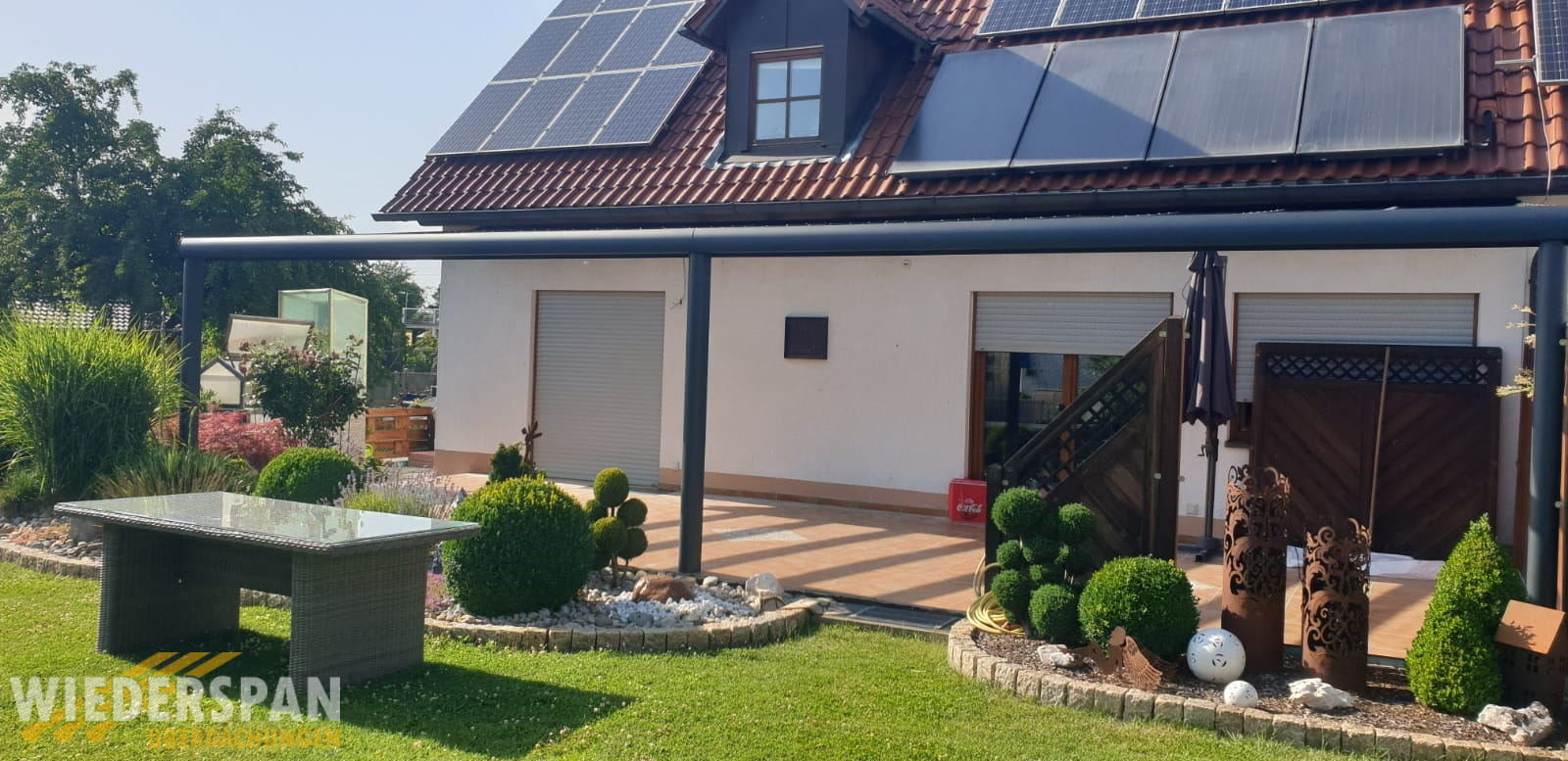 Terrassenüberdachung WD200 10,50 x 3,90 m, Koppelanlage, Meitingen