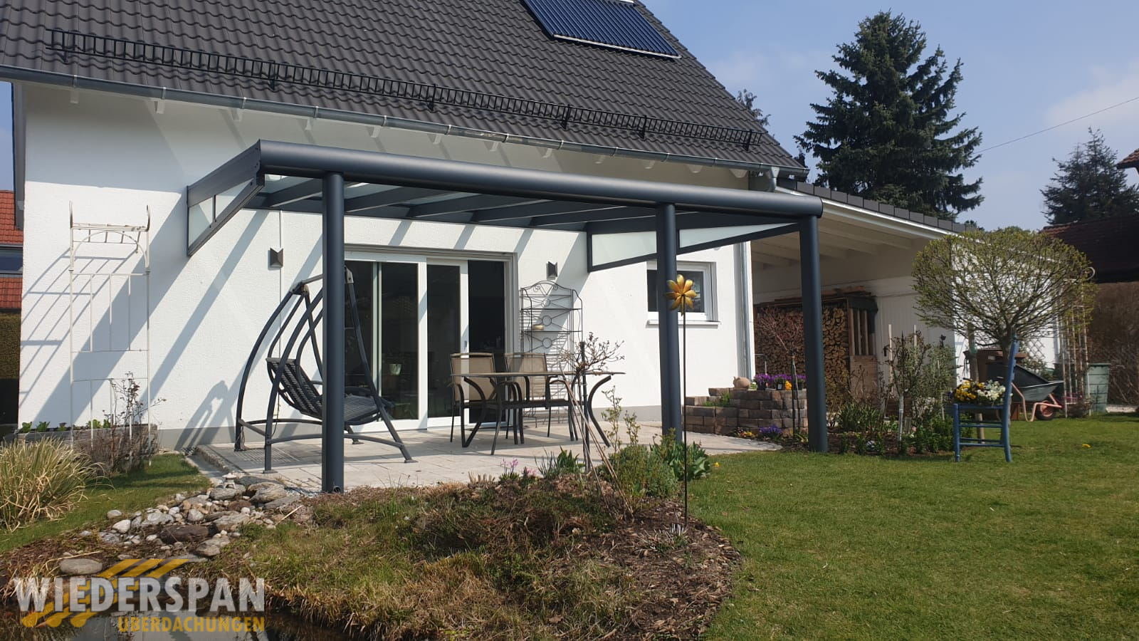 Terrassenüberdachung WD200 5 x 4,10 m mit Keilen, Untermeitingen