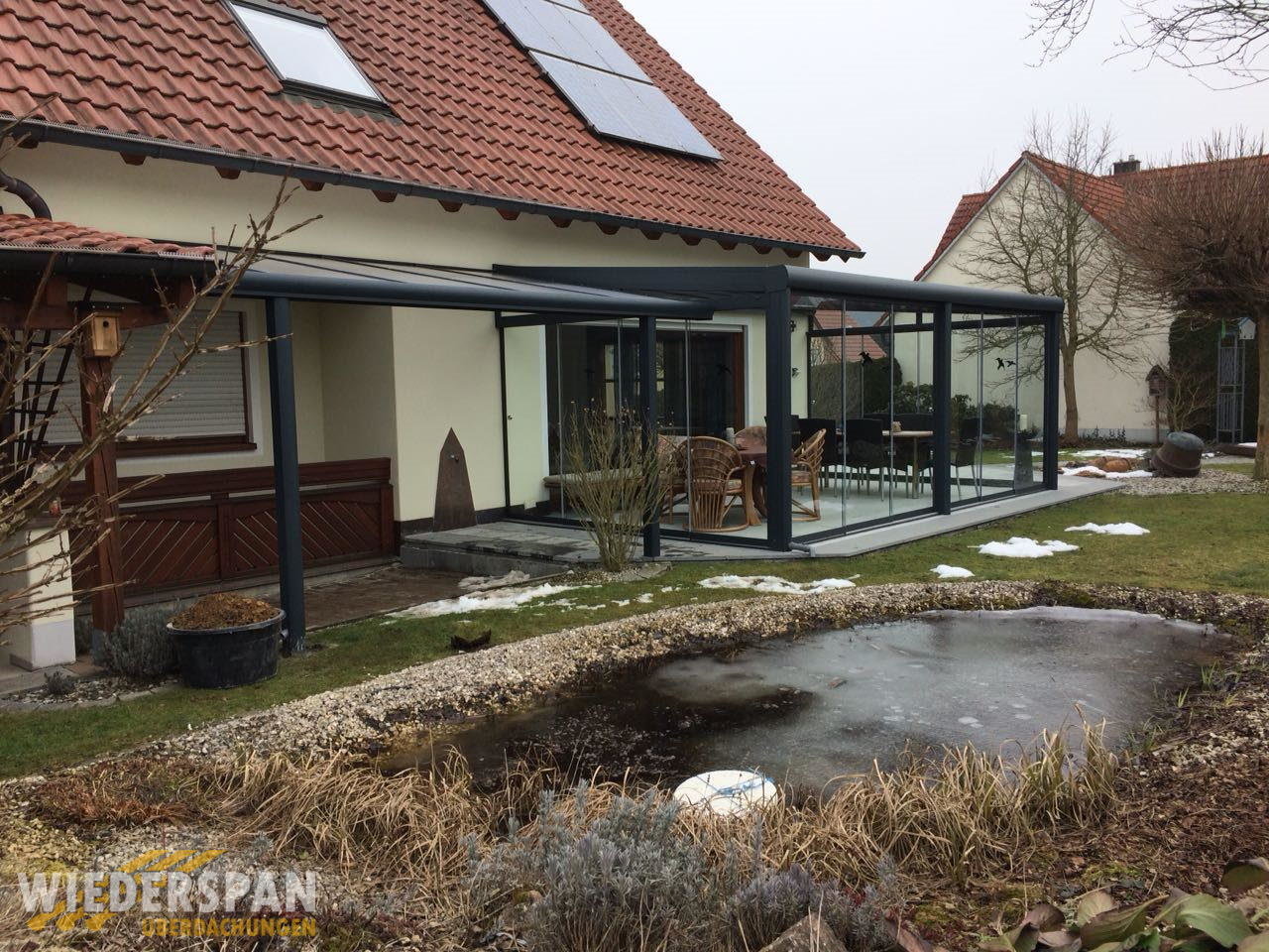 Wintergarten WD200 6 x 4 m und Terrassenüberdachung WD180 5 x 3,5 m, Gessertshausen
